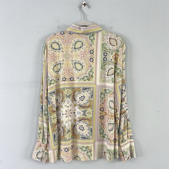 NWT Sanctuary The Vintage Scarf Paisley Long Sleeve Button-Up Shirt - Picture 5 of 8